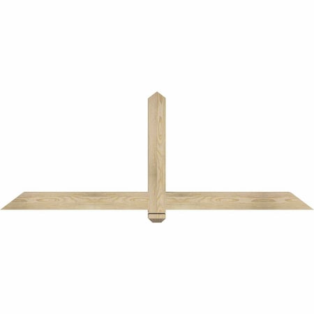 Ekena Millwork Eugene Rough Sawn Timber Gable Bracket, Douglas Fir, 72"W x 27"H x 4"D x 4"F, 9/12 Pitch GBW072X27X0404EUG00RDF